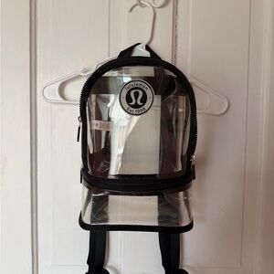 Lululemon Athletica Transparent Backpack with Black Trim